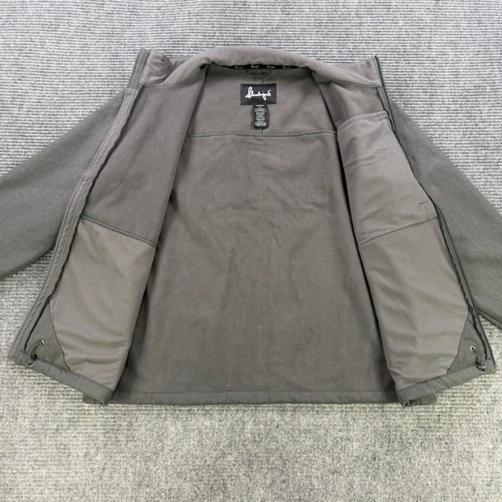 Slumberjack Mens Medium Softshell Fleece Lined Full Zip Jacket Gray Outdoor Work - Picture 3 of 13
